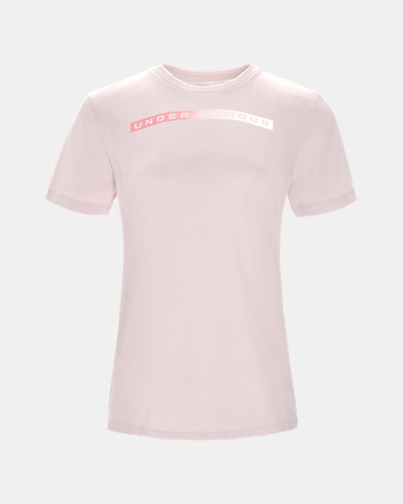 Women's UA Gradient Wordmark T-Shirt in Pink image number 4